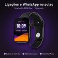 Kit com 3 Smartwatch KW62 Max: ligações e WhatsApp no pulso