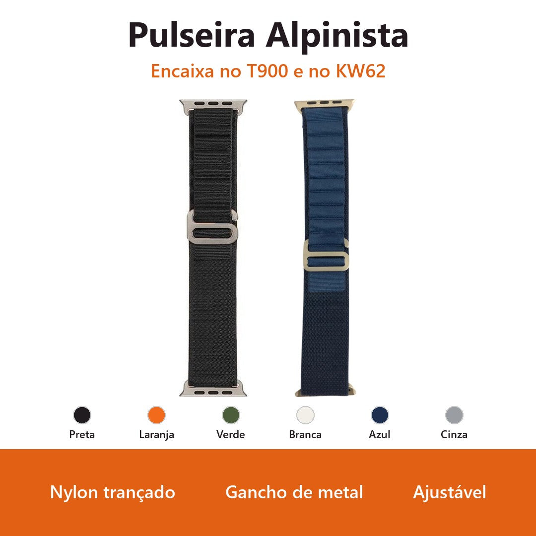 Pulseira Alpinista para Smartwatch T900 e KW62